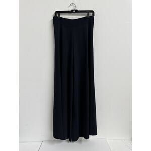 Balmain Paris Wide Leg High Waisted Trousers – Black